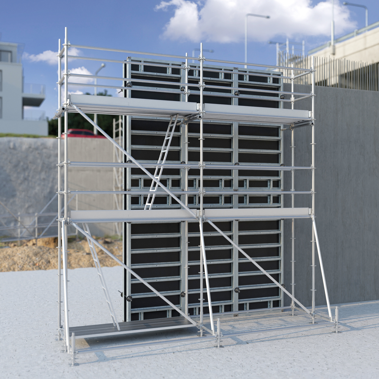 Scaffolds for concreting, shuttering and reinforcement Tobler AG